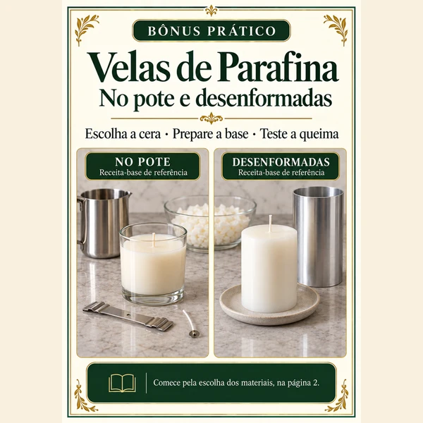 Velas de Parafina — No Pote e Desenformadas